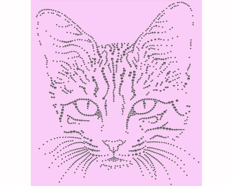 Rhinestone Motifs-Tabby Cat(图1)